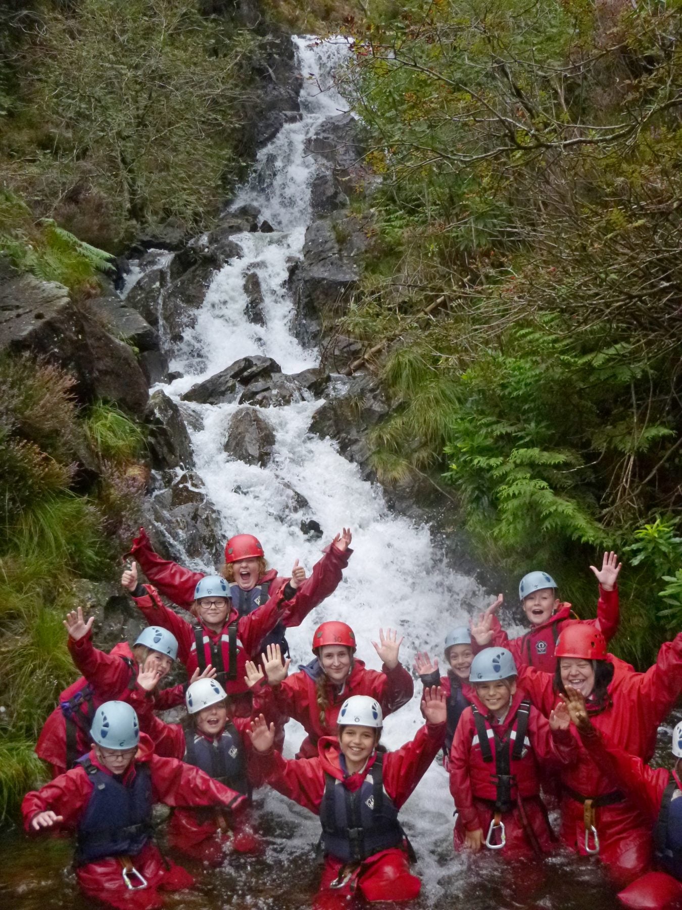 Gorge walk with primary school residential pupils